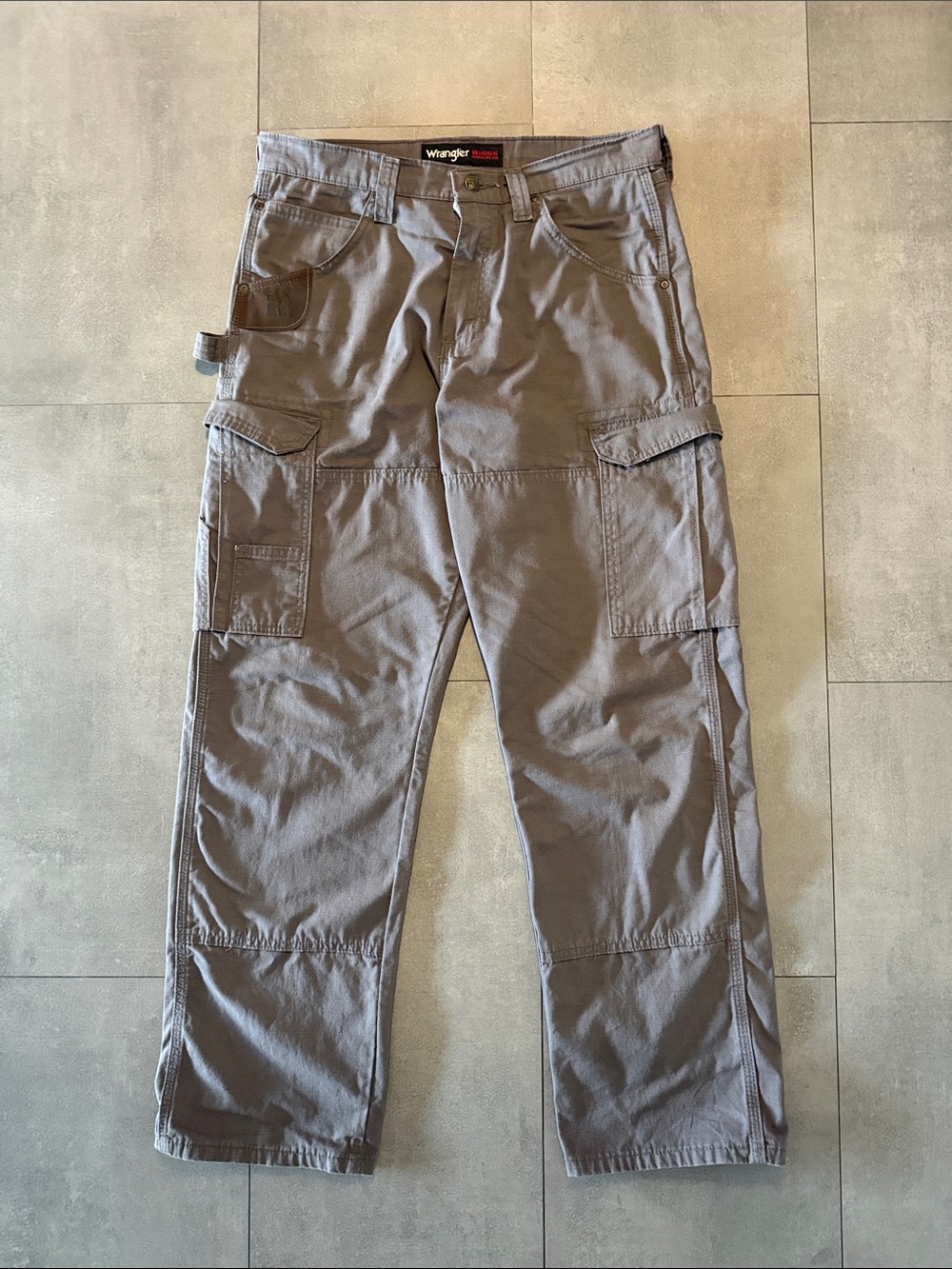 Wrangler RIGGS Workwear Ripstop Cargo Pants 32x30 Grey Canvas Utility Gorpcore